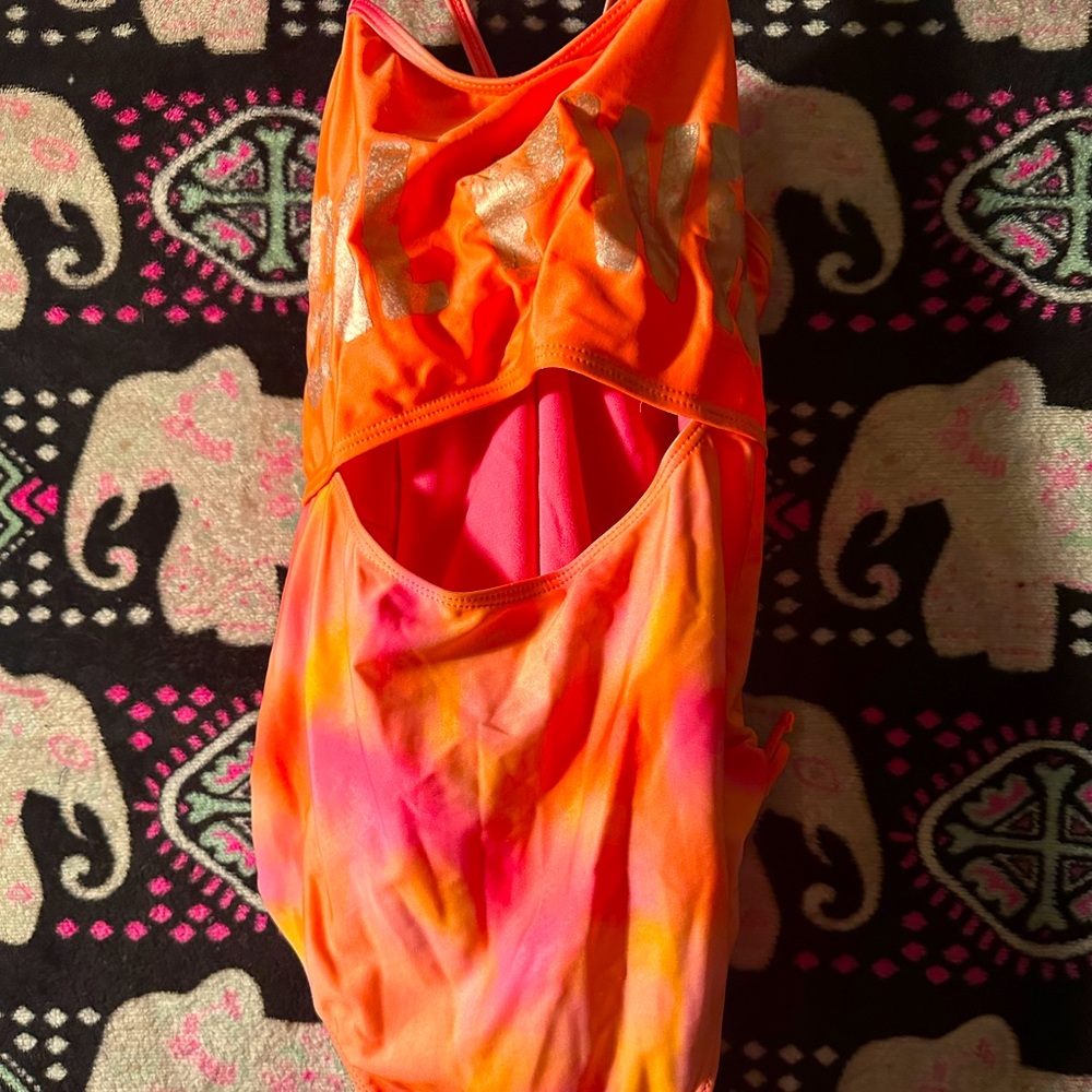 Girl power with a star tyedye bathing suit
